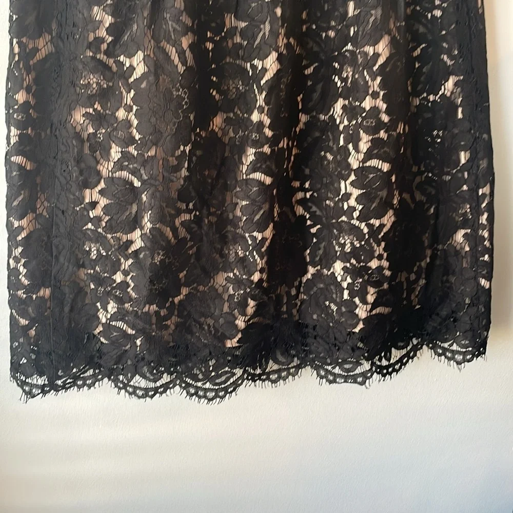 J. Crew Black Eyelash Trim Lace‎ Skirt